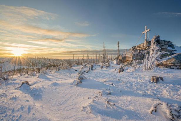 Idyllische Winterlandschaft im Böhmerwald