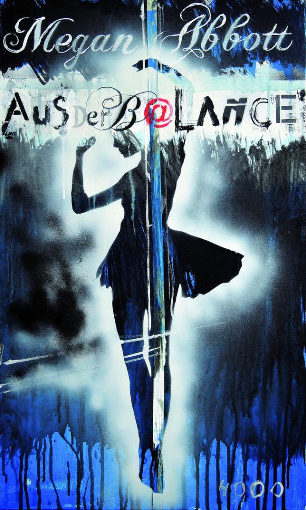 Das Cover des Buches „Aus der Balance“ von Megan Abbott zeigt eine Tänzerin.