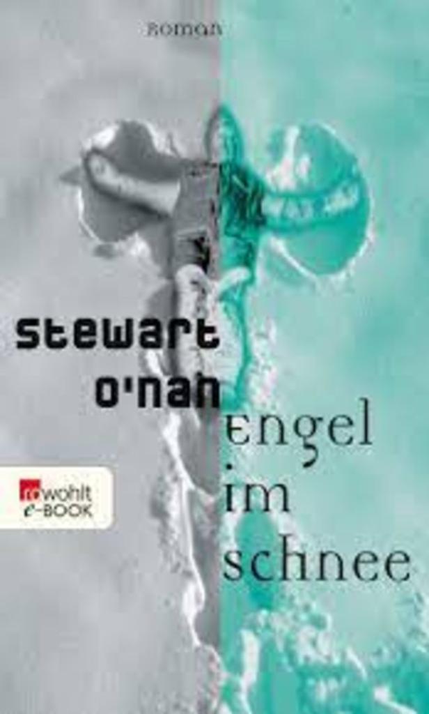 Das Buch „Engel im Schnee“ von Stewart O’Nan mit einem verschwommenen Bild eines Engels im Schnee als Cover.