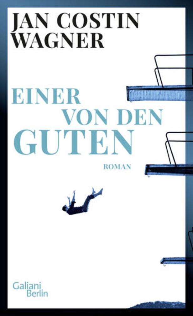 Das Cover des Romans „Einer von den Guten“ von Jan Costin Wagner zeigt eine fallende Person.