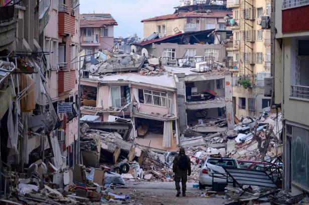 Komplette Zerstörung: Hatay am 12. Februar 2023. 