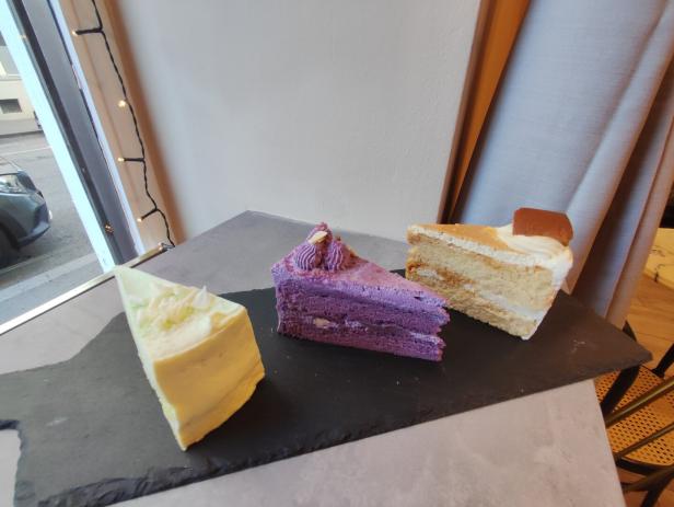 Die drei Kuchen-Klassiker Pandan, Ube und Leche Flan