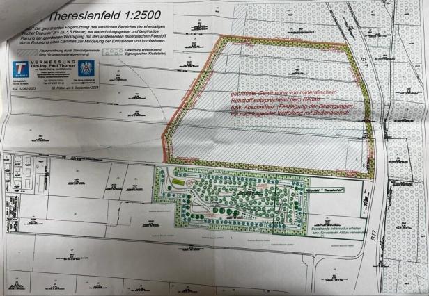 Schotterabbau in Theresienfeld: Projekt spaltet Bürgermeister-Partei