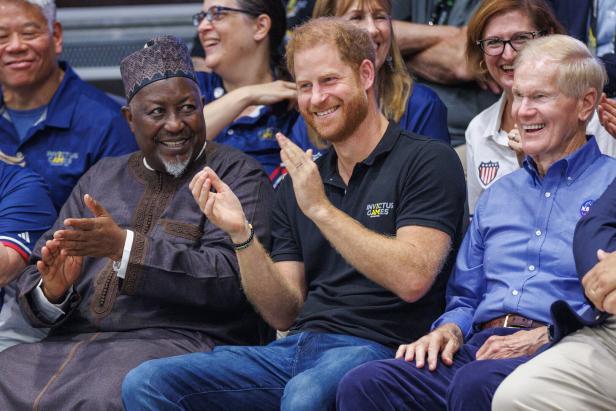 Prinz Harry bei einem Rugby-Match