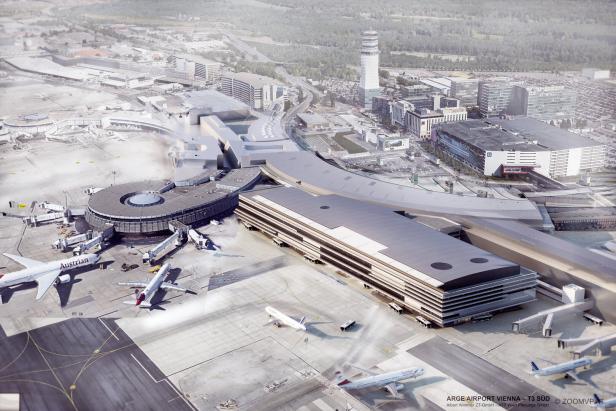 ++ HANDOUT ++ FLUGHAFEN WIEN ERWEITERT TERMINAL 3 FÜR 420 MIO. EURO: RENDERING