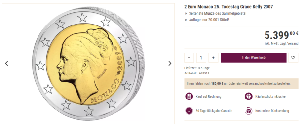 Diese 2-Euro-Münze ist ein kleines Vermögen wert
