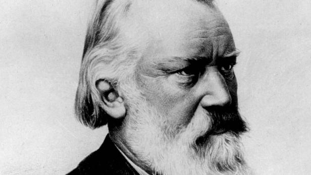 Ein Porträt des Komponisten Johannes Brahms.