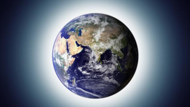 Eine Ansicht der Erde, die den indischen Subkontinent und Teile Asiens zeigt.