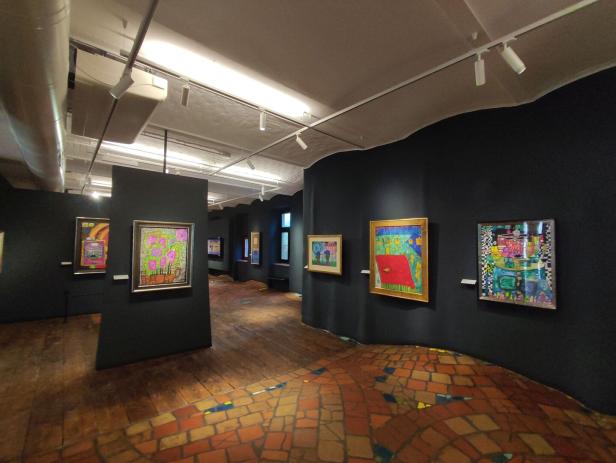 Blick in die neugestaltete Dauerausstellung im Hundertwasser Museum im Kunst Haus Wien