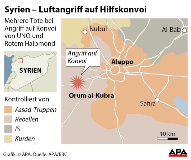 Bombardierter Hilfskonvoi in Syrien: Mehr als 20 Tote