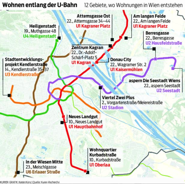 Wohnen mit U-Bahn-Anschluss: Wo neue Projekte in Wien entstehen