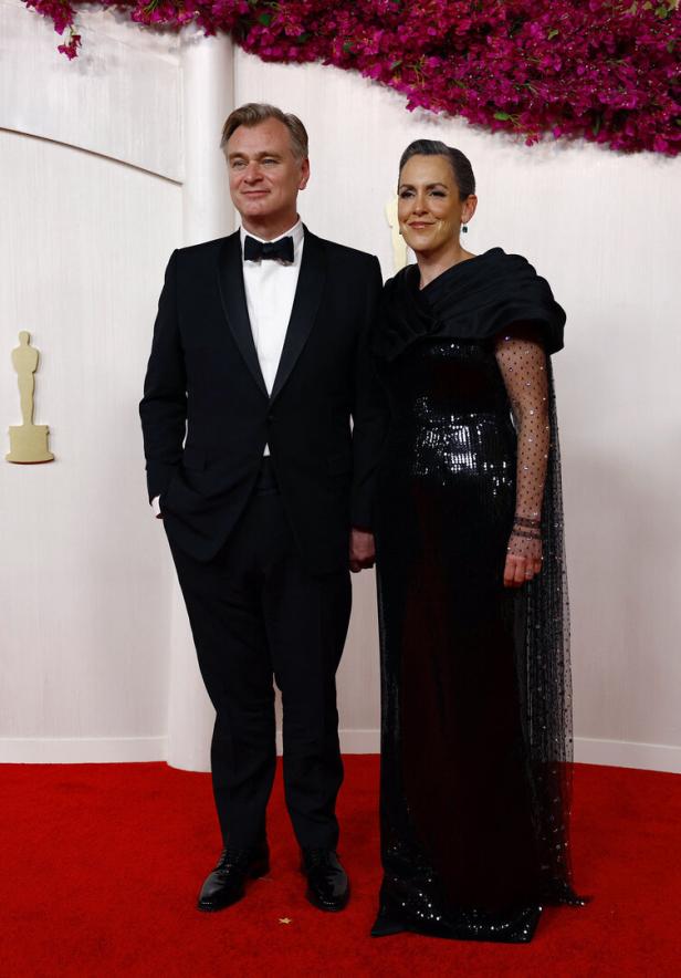 Christopher Nolan und Emma Thomas auf dem roten Teppich.