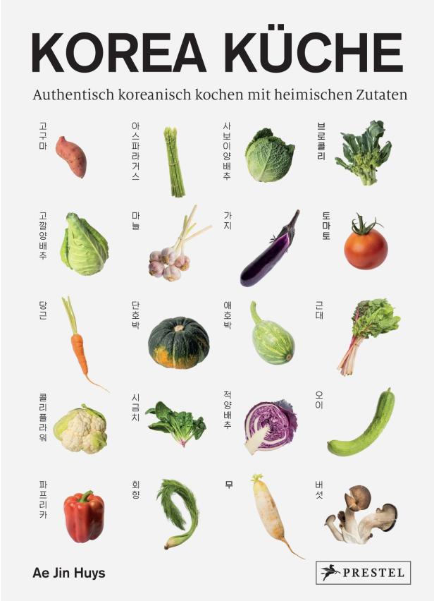 Eine Übersicht verschiedener Zutaten der koreanischen Küche.