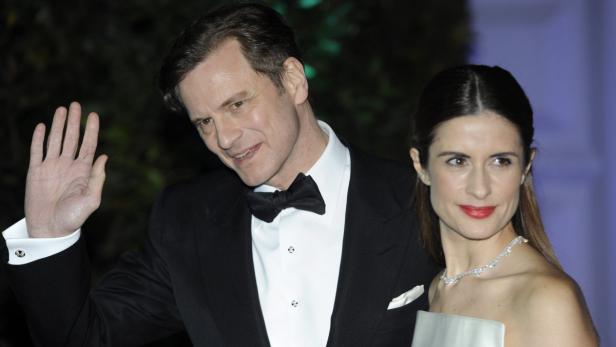 Colin Firth mit seiner Frau Livia Giuggioli auf dem roten Teppich.