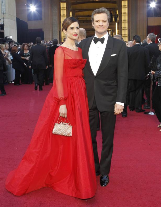 Colin Firth und seine Frau Livia Firth auf dem roten Teppich.