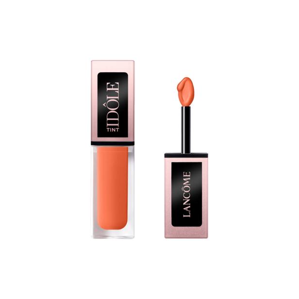 Ein geöffneter Lippenstift von Lancôme, Farbton Idôle Tint.