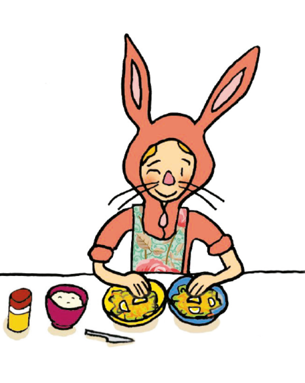 Lilli kocht Krensalat.