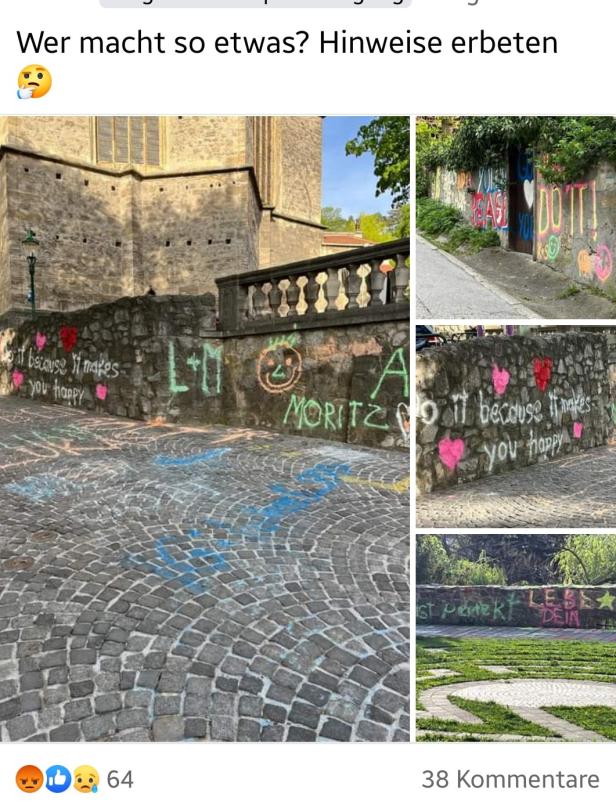 Vermeintlicher Vandalismus in Mödling war Projekt der Firmkinder
