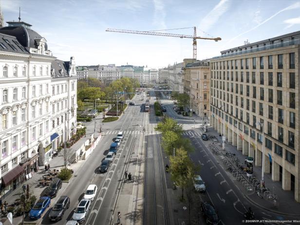 Wiener Universitätsstraße wird umgestaltet: Zwei Fahrstreifen fallen weg