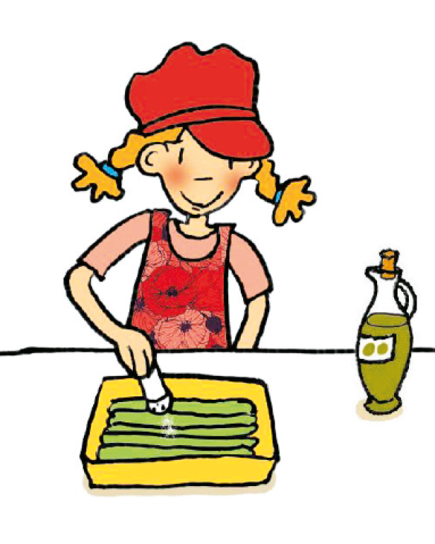 Spargel aus dem Ofen.