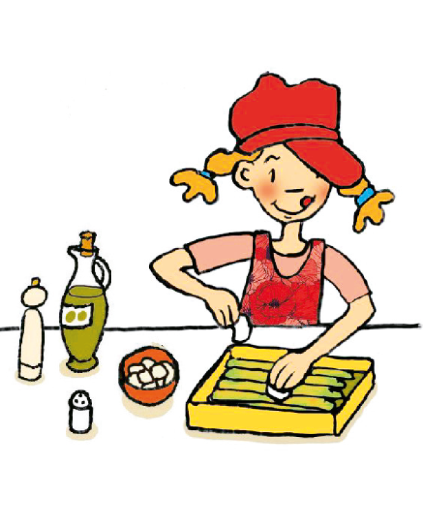 „Spargel aus dem Ofen“.
