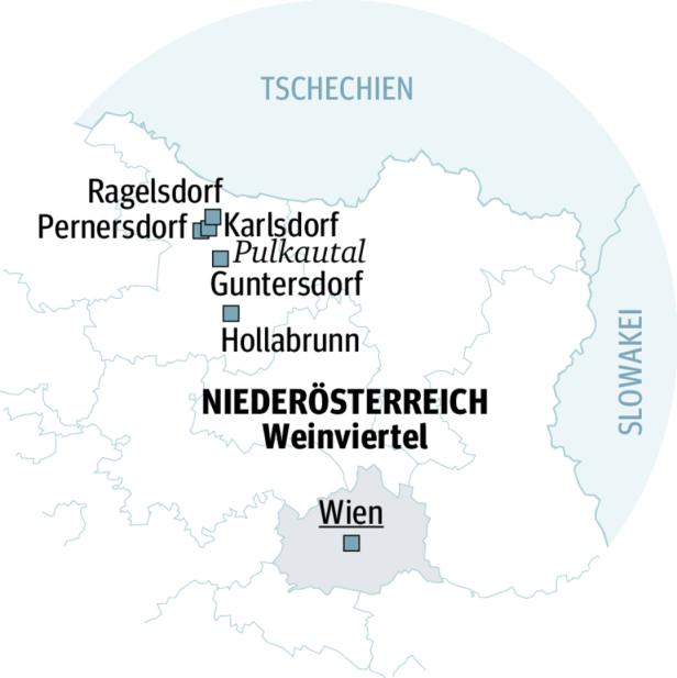 Karte Pulkautal in Niederösterreich/Weinviertel