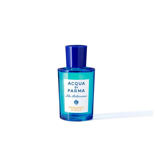 Eine Flasche „Acqua di Parma Blu Mediterraneo Mandarino di Sicilia“.