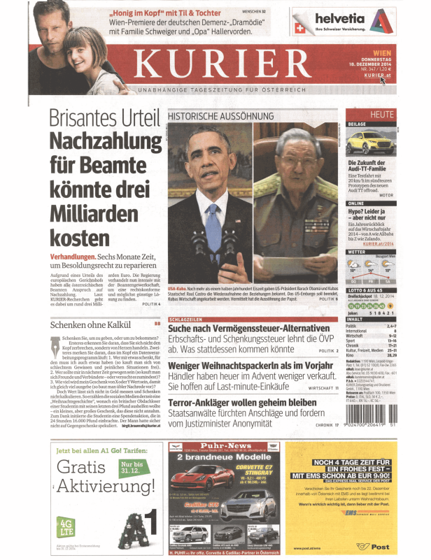 Titelseiten vom 18.12.2014