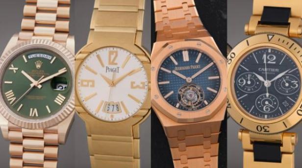 Uhren von Rolex, Piaget, Audemars Piguet und Cartier, möglicherweise aus dem Besitz von Stallone.
