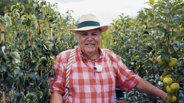 Josef Starkl senior im Obstgarten