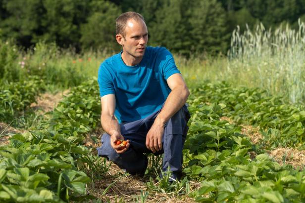 Der No-Dig-Gärtner Kevin Keiderling.