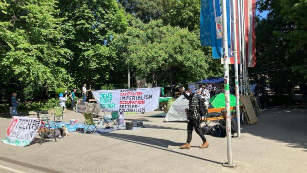 16 Festnahmen nach Räumung von Palästina-Protestcamp vor TU Wien