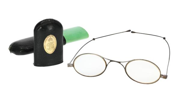 Persönliche Brille des Kaisers Franz Joseph I. mit Etui.