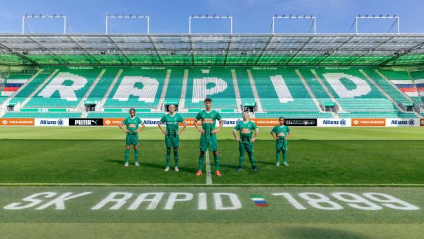 Das neue Rapid-Trikot spielt grünen Doppelpass mit dem Heimstadion