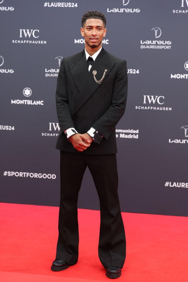 Jude Bellingham auf dem roten Teppich der Laureus Awards 2024.