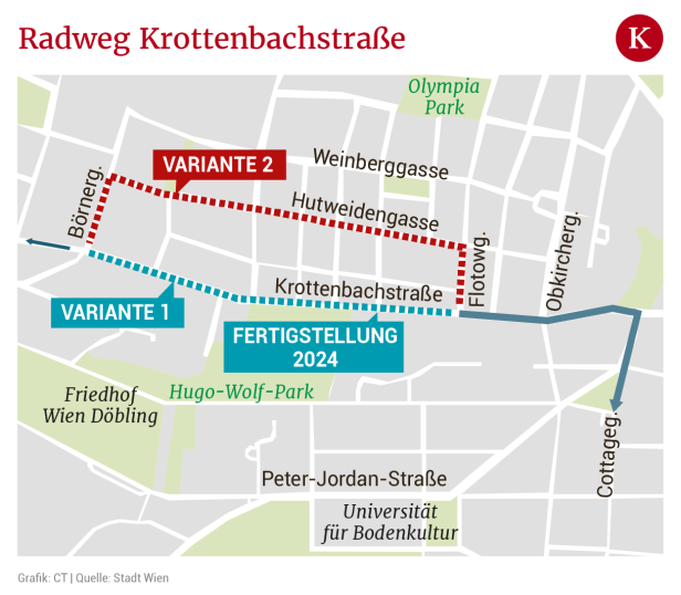 Demo gegen Radweg in Döbling: Wo Autofahrer andere Autofahrer beschimpfen