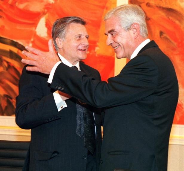 Mit Jean-Claude Trichet (erst Chef der französischen Zentralbank, dann EZB-Chef 2003-2011) - und Liebscher 1998
