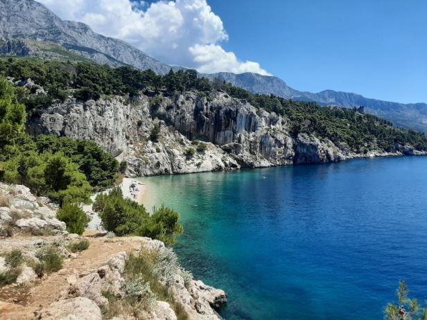 Der FKK-Strand von Nugal nahe Makarska