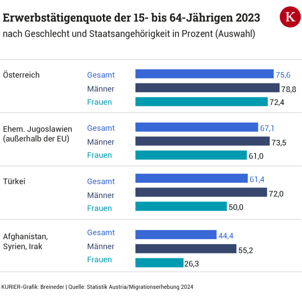 Integrationsbericht: Nur jede vierte Frau aus "Asyl-Ländern" ist erwerbstätig