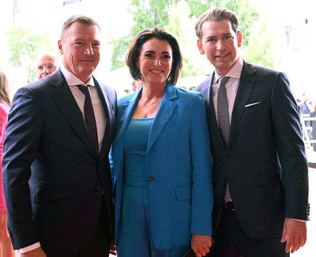 2023: Markus Friesacher, Elisabeth Köstinger, Sebastian Kurz in Salzburg