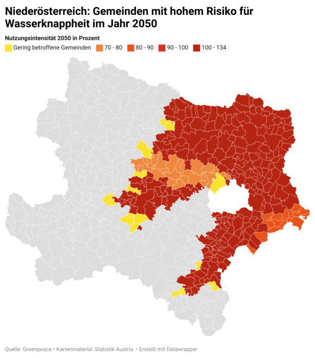 Analyse: 471 Gemeinden haben "hohes Risiko für akute Wasserknappheit"