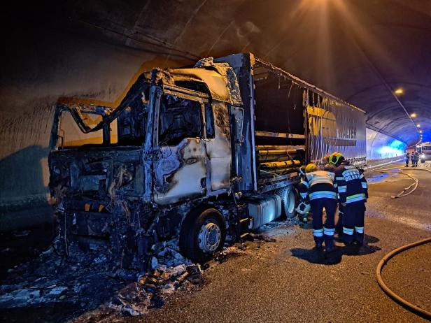 Lkw-Brand sorgte für stundenlange Sperre des S6-Tunnels Semmering