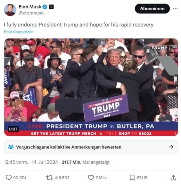 Elon Musks Pro-Trump-Propaganda: Vielleicht kann man eine Wahl doch kaufen