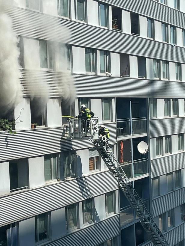 Brand in Hochhaus in der Donau City forderte einen Verletzten