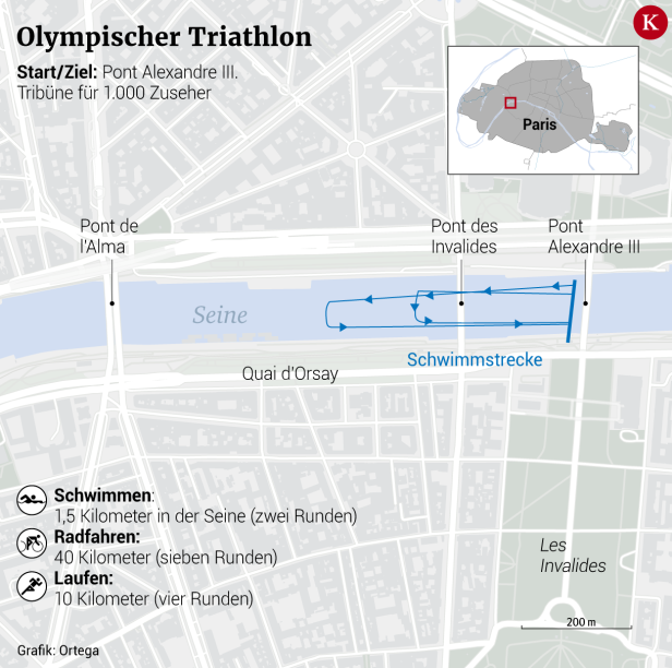 Seine ist zu dreckig: Triathlon der Männer wird verschoben