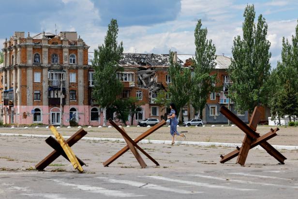 Die Stadt Sewerodonezk in der Region Luhansk in der russisch kontrollierten Ukraine, 8. August 2024. 