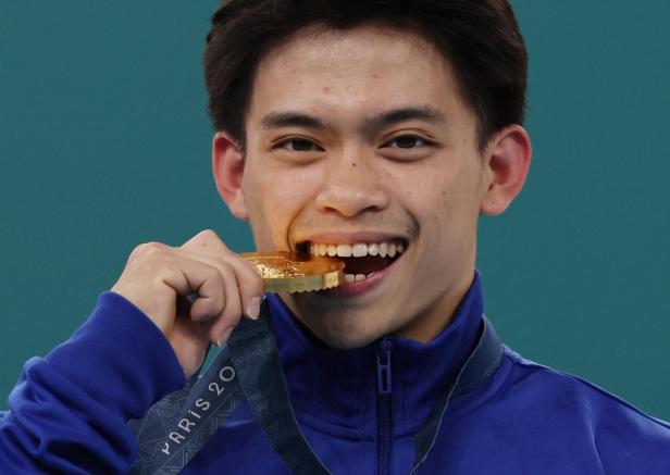 Artistic Gymnastics - Men's Vault Victory Ceremony