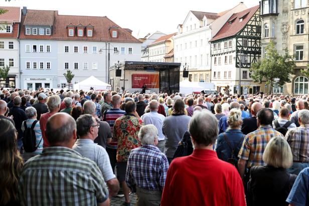 Auftritt des "Bündnis Sahra Wagenknecht" in Eisenach, 19. August 2024.