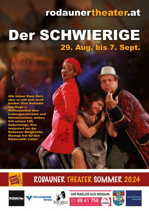 Rodauner Theater Sommer: "Der Schwierige" vor der Bergkirche