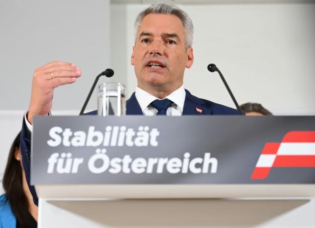 So viel Blau steckt in Nehammers Wahlprogramm